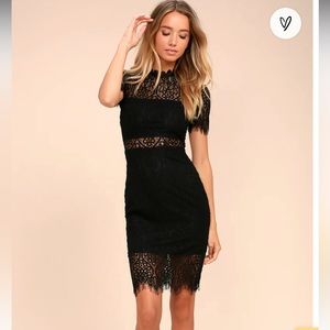 Lulus Remarkable Black Lace Dress